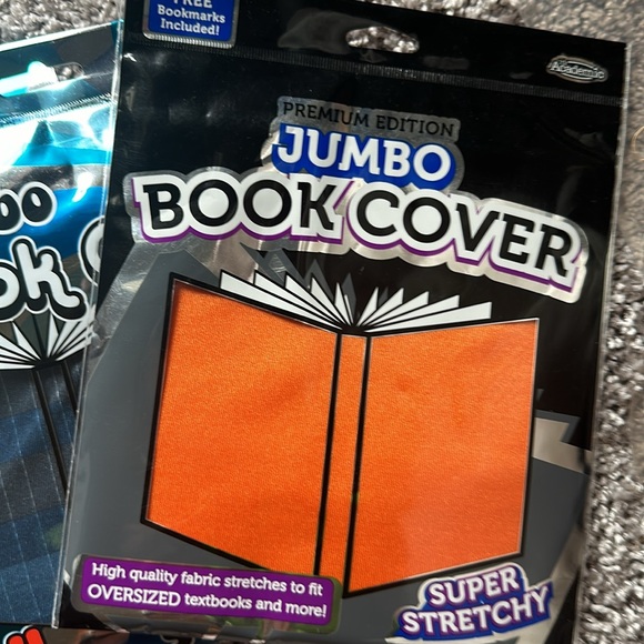3/$15. 6 JUMBO BOOK COVERS FITS OVERSIZED BOOKS FREE BOOKMARK - FITS 10x15” - Picture 8 of 9